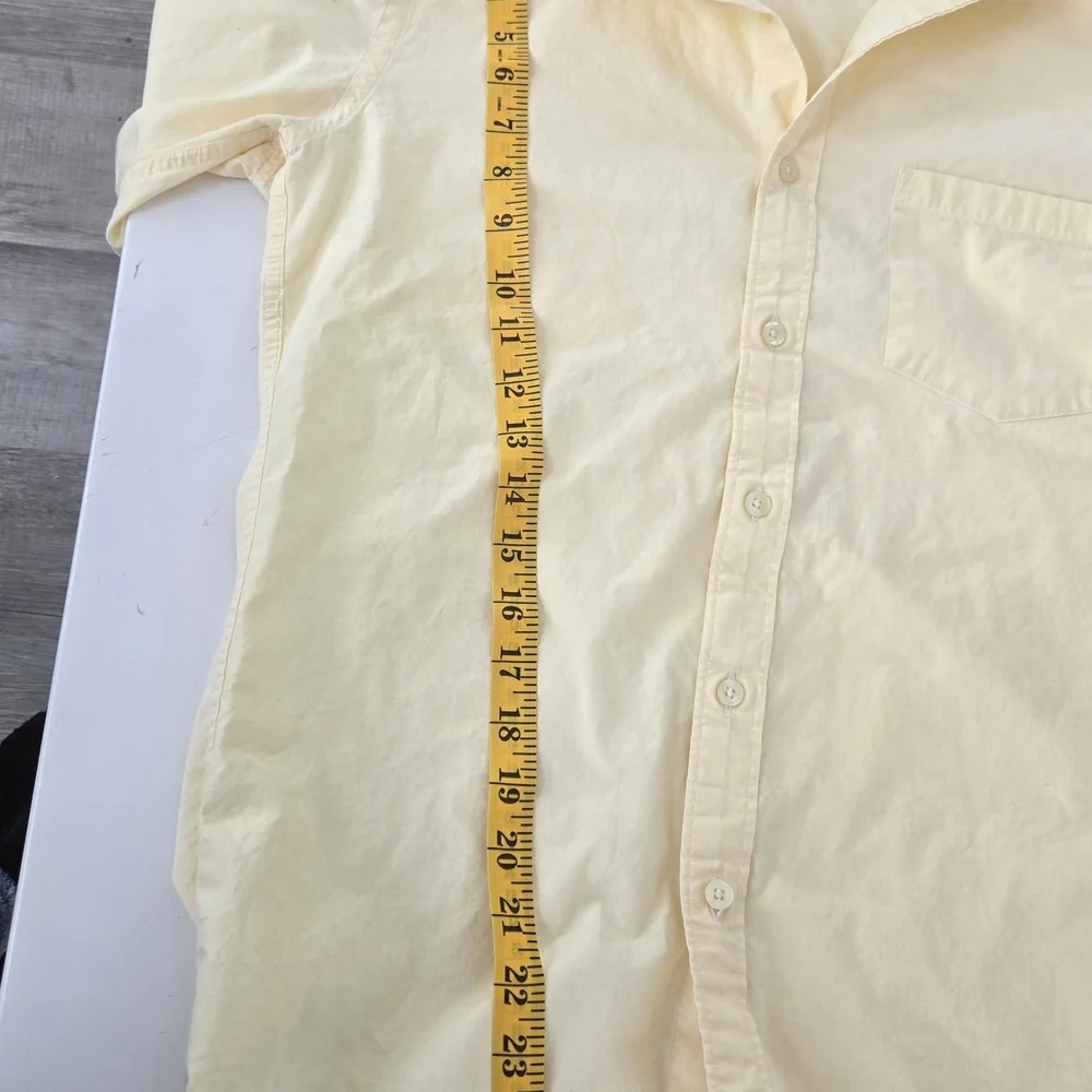 Men's J Crew Yellow Button-Up Shirt S